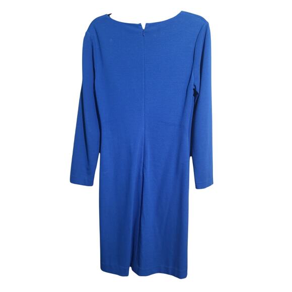 Lafayette 148 Ruched V Neck Sheath Dress - Picture 2 of 5